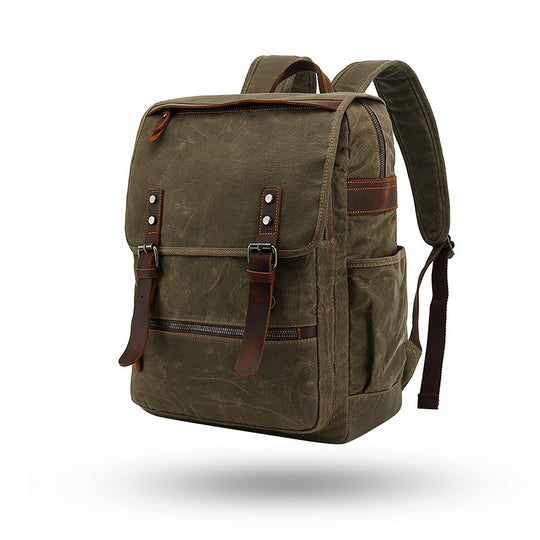 Canvas Book Bag Water Repellent Backpack