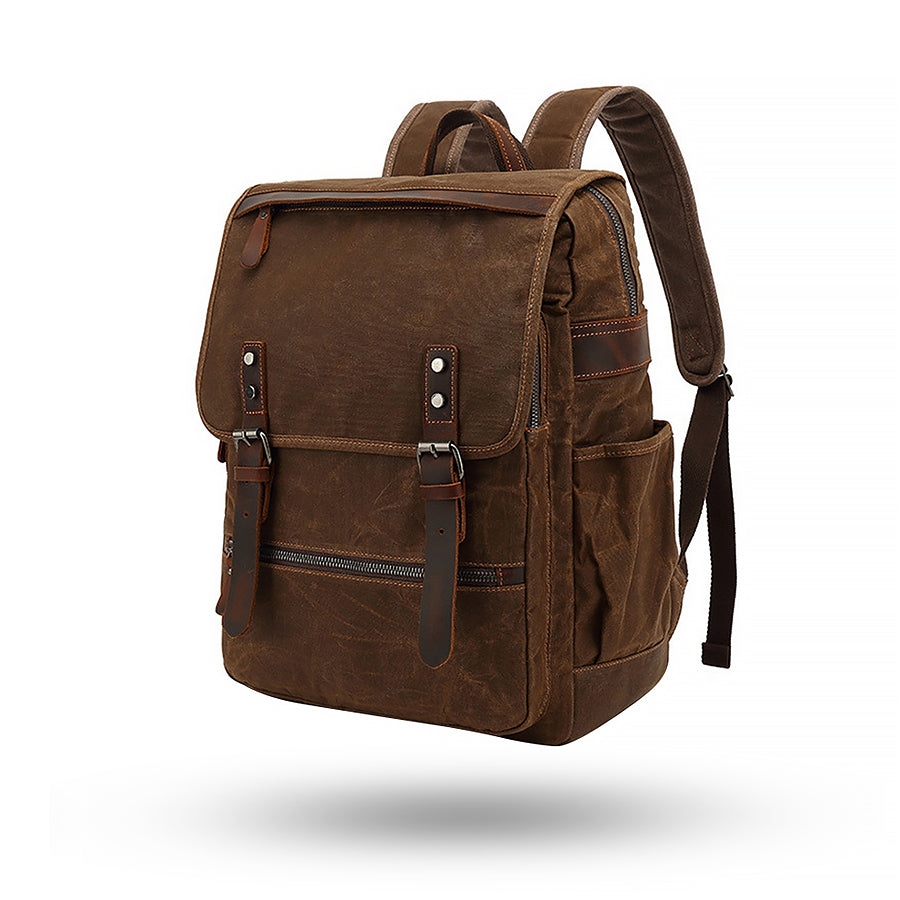 Canvas Book Bag Water Repellent Backpack