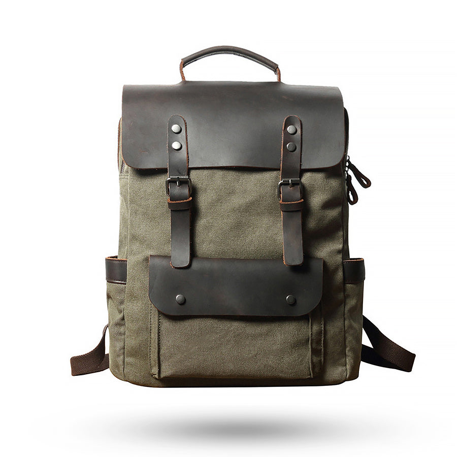 Horse leather outdoor backpack