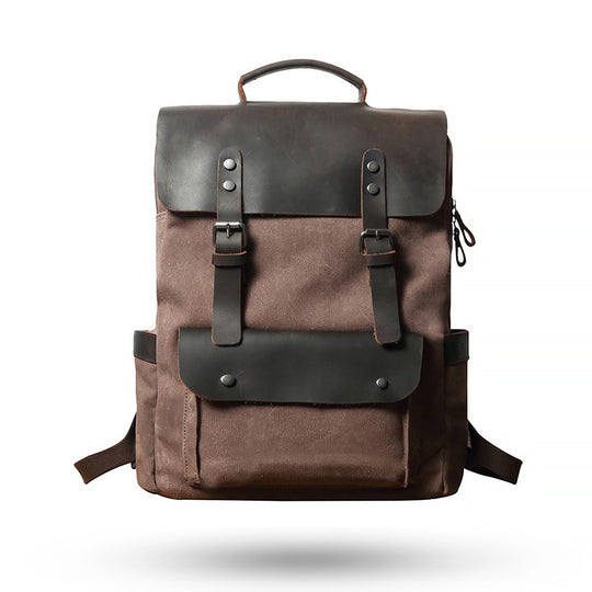 Horse leather outdoor backpack