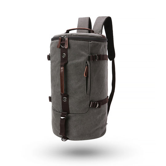 Large Capacity Canvas Drum Backpack