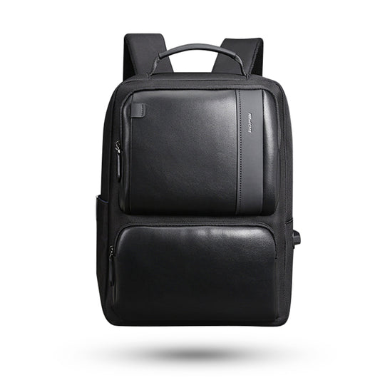 Black Leather Anti Theft Backpack
