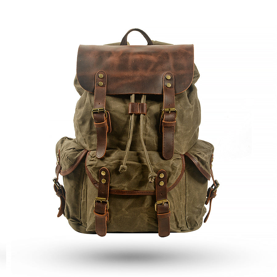 Oil Wax Retro Canvas Backpack