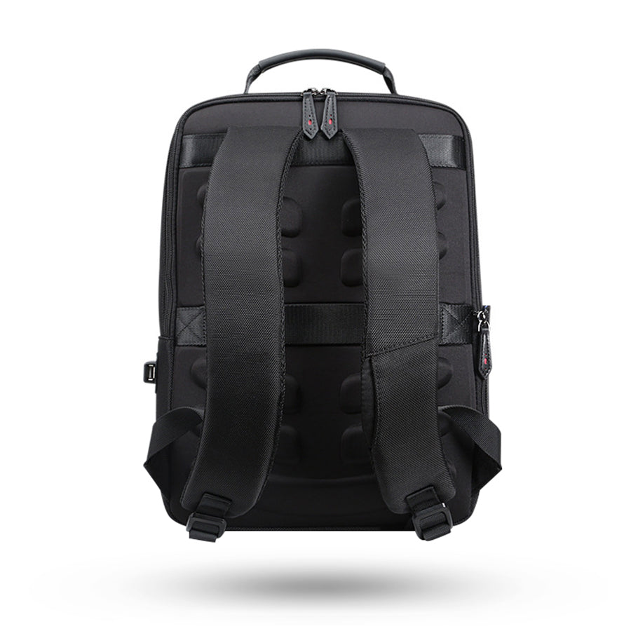 Black Leather Anti Theft Backpack