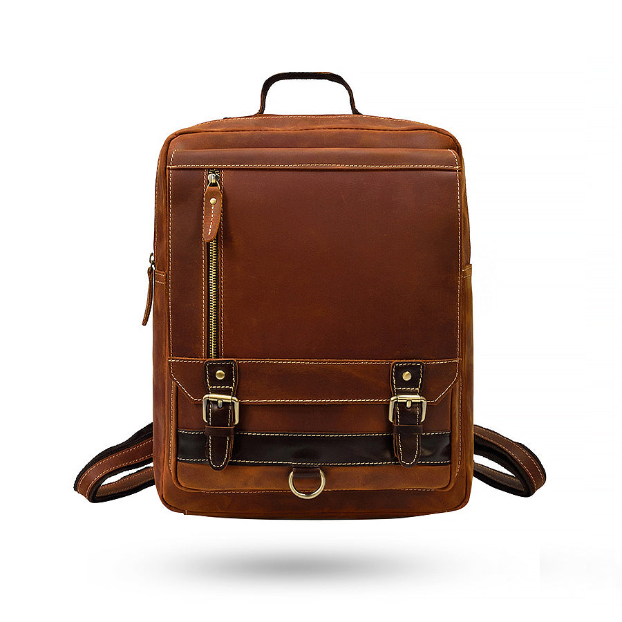 Retro Craxy Horse Leather Backpack