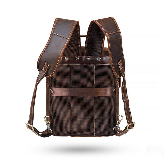 Retro Craxy Horse Leather Backpack